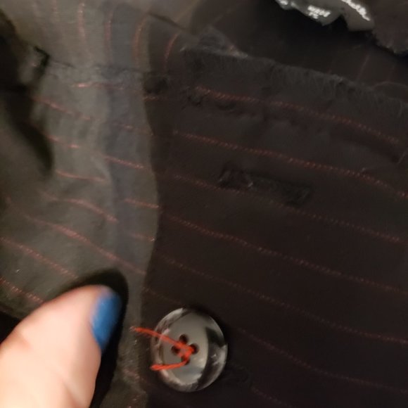 My Michelle red and black pin stripe pants 24W - Picture 7 of 8